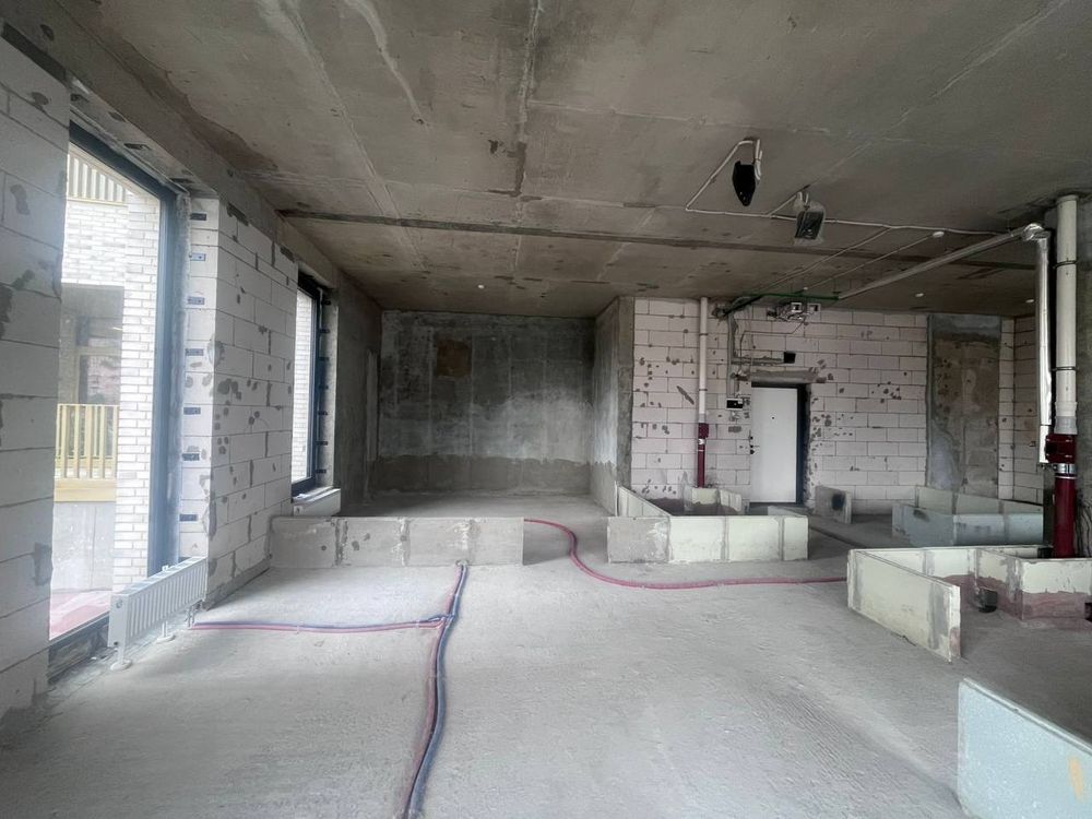 Квартира с перегородками из газобетона перед штукатуркой
